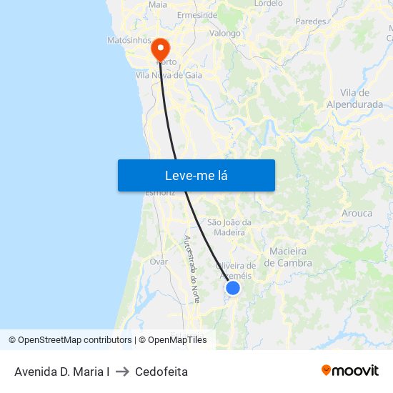 Avenida D. Maria I to Cedofeita map