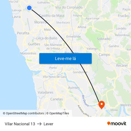 Vilar Nacional 13 to Lever map