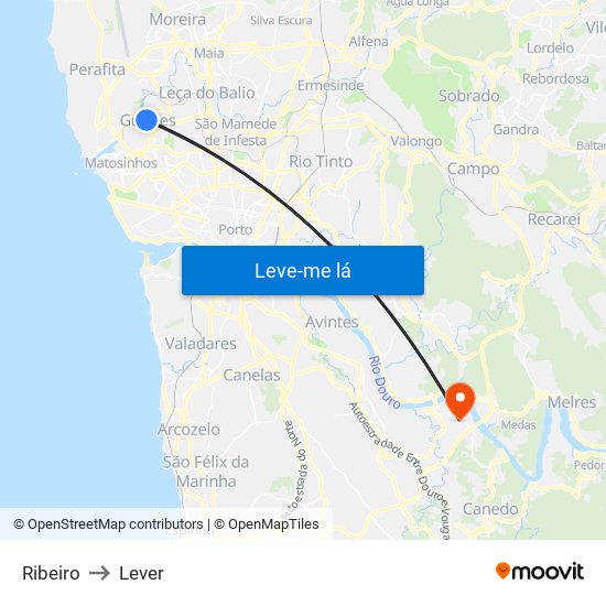 Ribeiro to Lever map