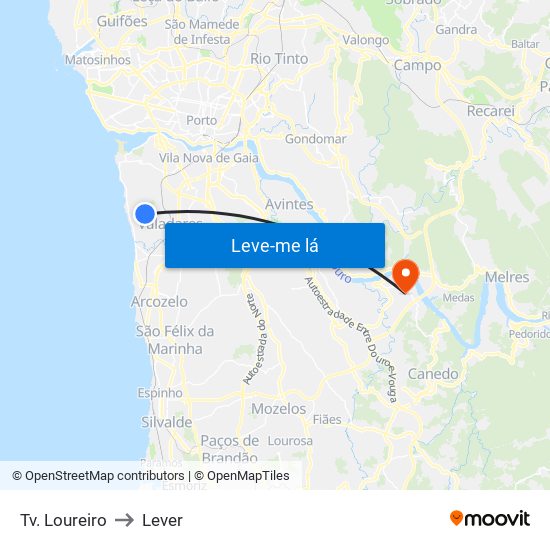 Tv. Loureiro to Lever map
