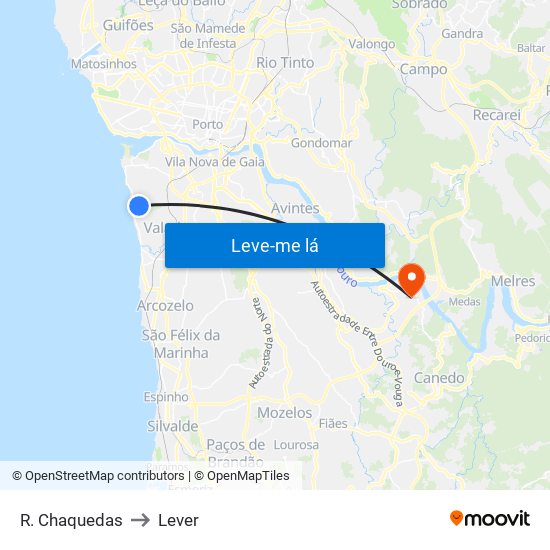 R. Chaquedas to Lever map