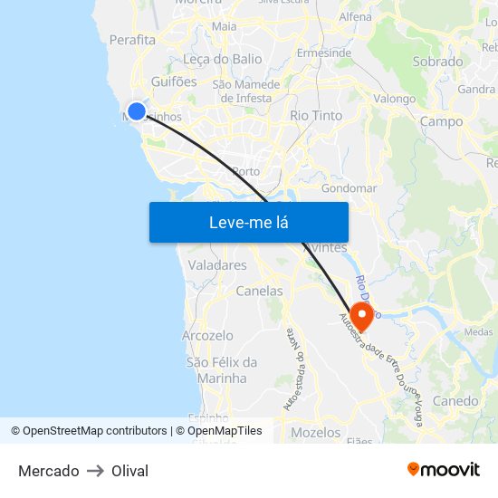 Mercado to Olival map