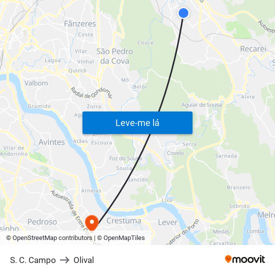 S.C.Campo to Olival map