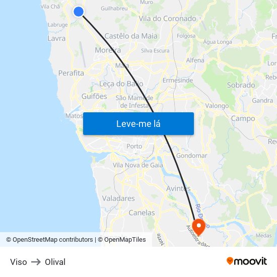 Viso to Olival map