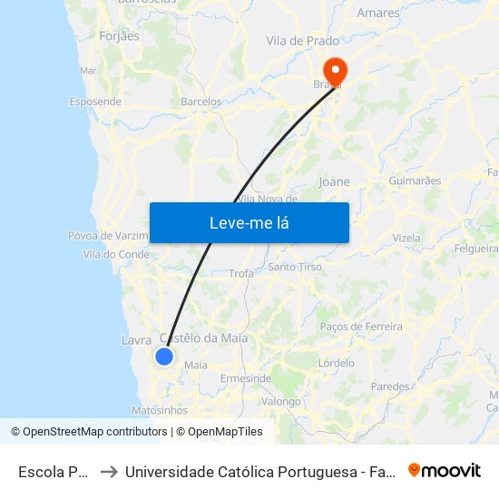 Escola Primária to Universidade Católica Portuguesa - Faculdade de Teologia map