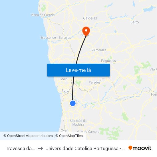 Travessa da Paradela to Universidade Católica Portuguesa - Faculdade de Teologia map