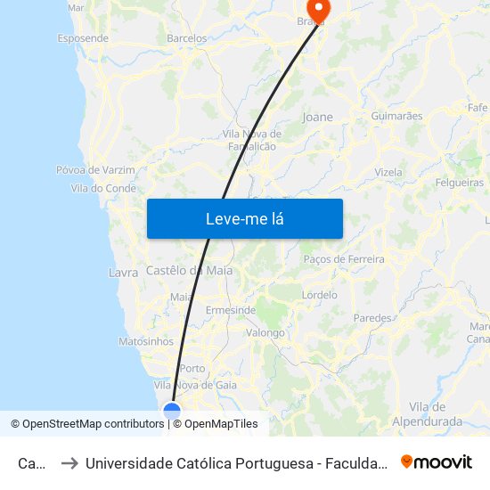 Cabine to Universidade Católica Portuguesa - Faculdade de Teologia map