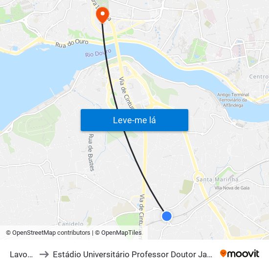 Lavouras to Estádio Universitário Professor Doutor Jayme Rios Souza map