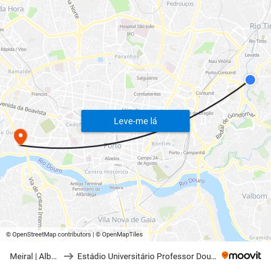 Meiral | Albuquerque to Estádio Universitário Professor Doutor Jayme Rios Souza map