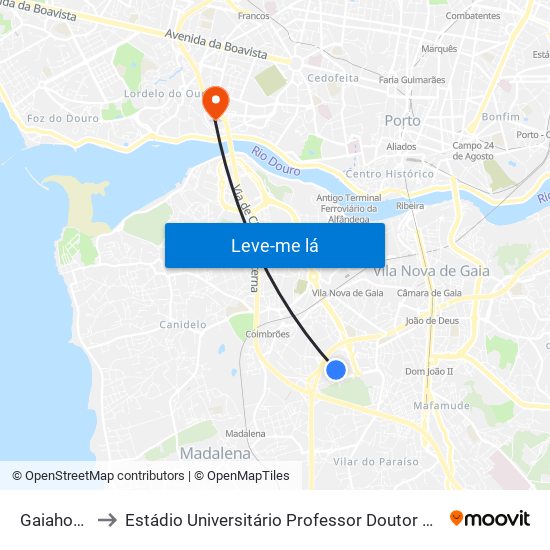 Gaiahopping to Estádio Universitário Professor Doutor Jayme Rios Souza map
