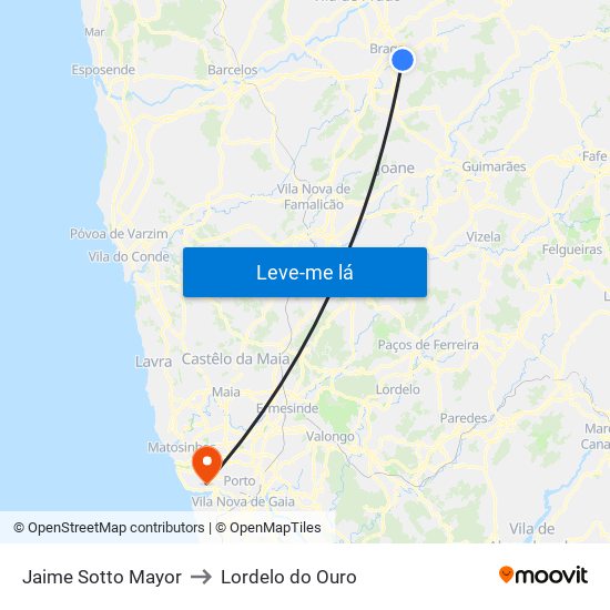 Jaime Sotto Mayor to Lordelo do Ouro map