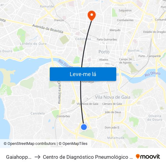 Gaiahopping to Centro de Diagnóstico Pneumológico (Bcg) map