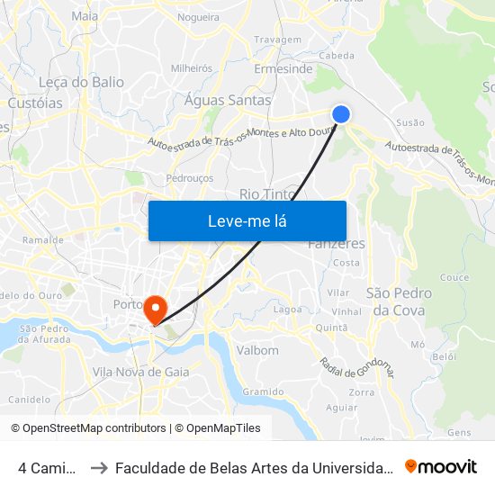 4 Caminhos to Faculdade de Belas Artes da Universidade do Porto map