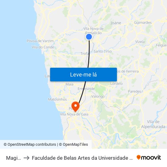 Magida to Faculdade de Belas Artes da Universidade do Porto map