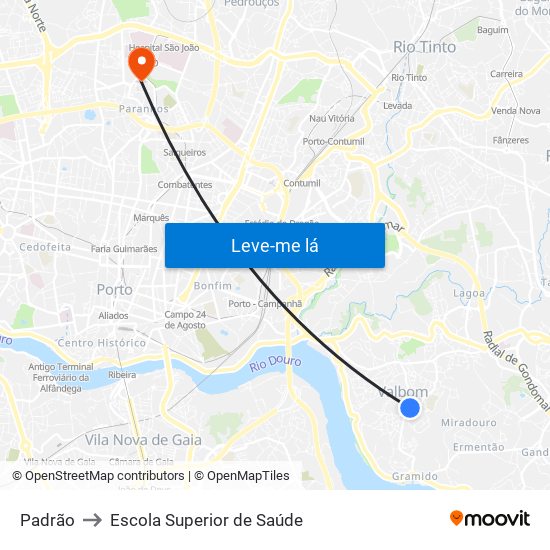 Padrão to Escola Superior de Saúde map