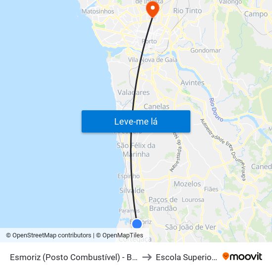 Esmoriz (Posto Combustível) - B | Bombas Gasolina to Escola Superior de Saúde map