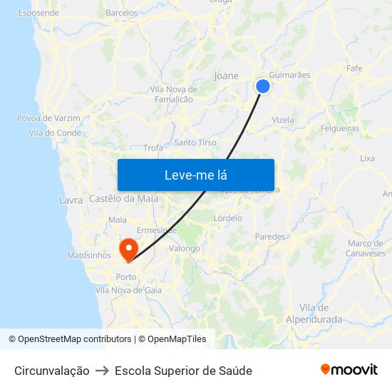 Circunvalação to Escola Superior de Saúde map