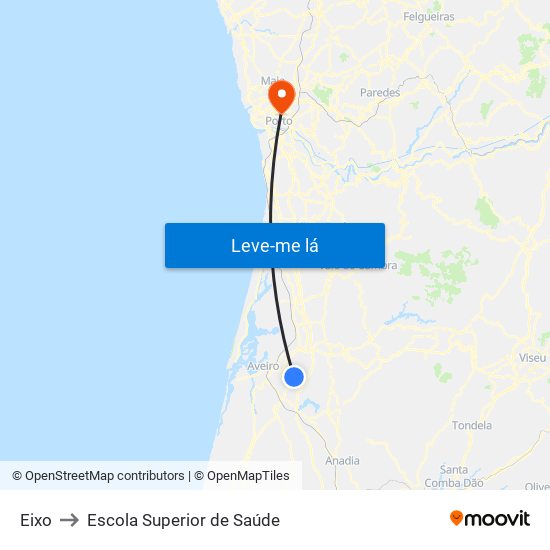 Eixo to Escola Superior de Saúde map