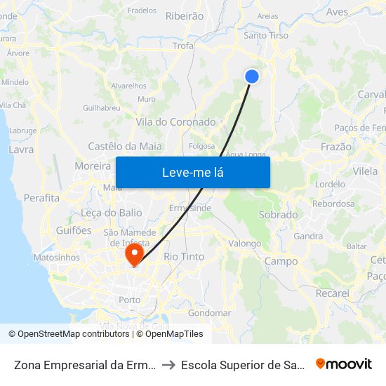 Zona Empresarial da Ermida to Escola Superior de Saúde map