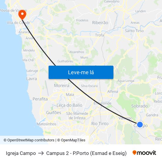 Igreja Campo to Campus 2 - P.Porto (Esmad e Eseig) map