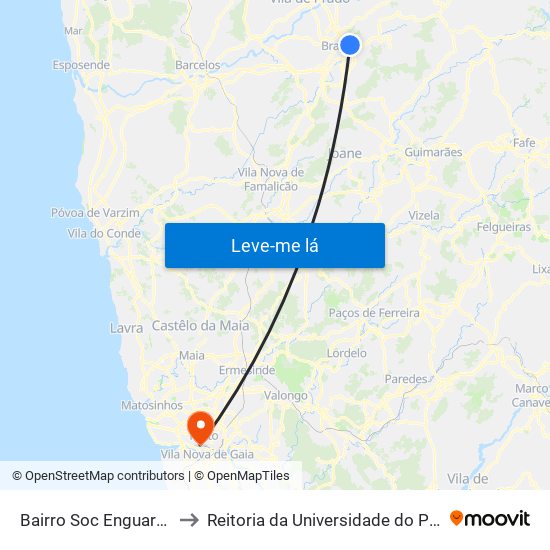 Bairro Soc Enguardas to Reitoria da Universidade do Porto map