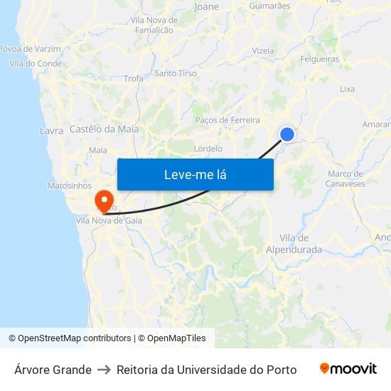 Romariz to Reitoria da Universidade do Porto map