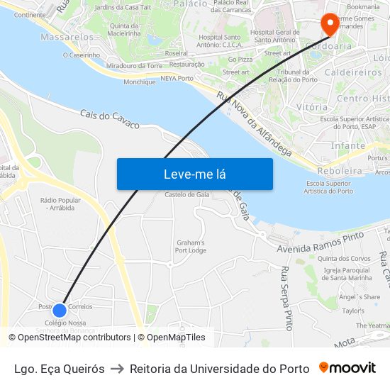 Lgo. Eça Queirós to Reitoria da Universidade do Porto map