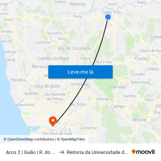 Arco 2 | Geão | R. do Juncal to Reitoria da Universidade do Porto map