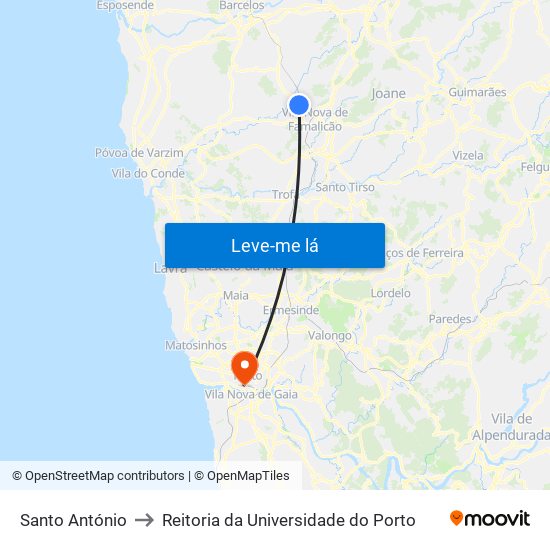 Santo António to Reitoria da Universidade do Porto map