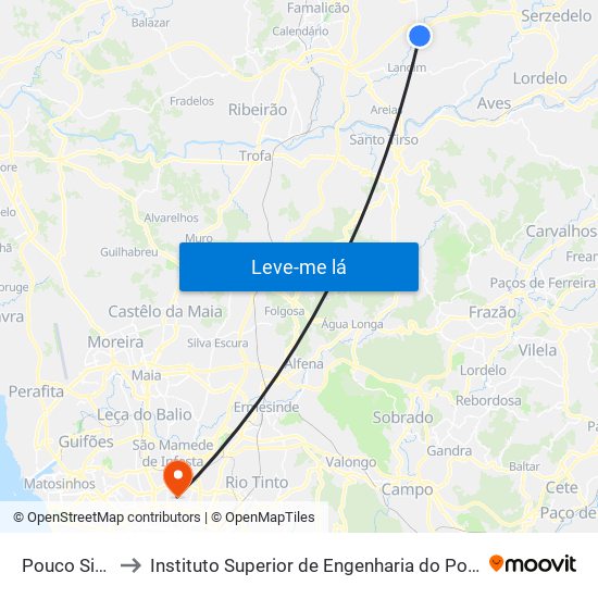 Pouco Siso to Instituto Superior de Engenharia do Porto map