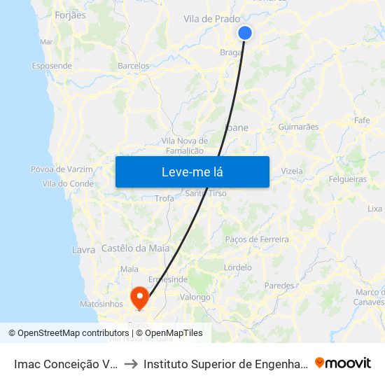 Imac Conceição Vi (Junta) to Instituto Superior de Engenharia do Porto map