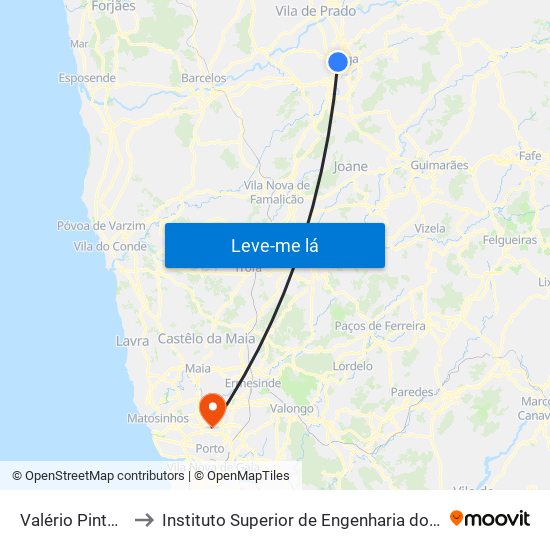 Valério Pinto Sá to Instituto Superior de Engenharia do Porto map
