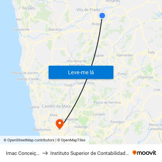 Imac Conceição Vi (Junta) to Instituto Superior de Contabilidade e Administração do Porto map