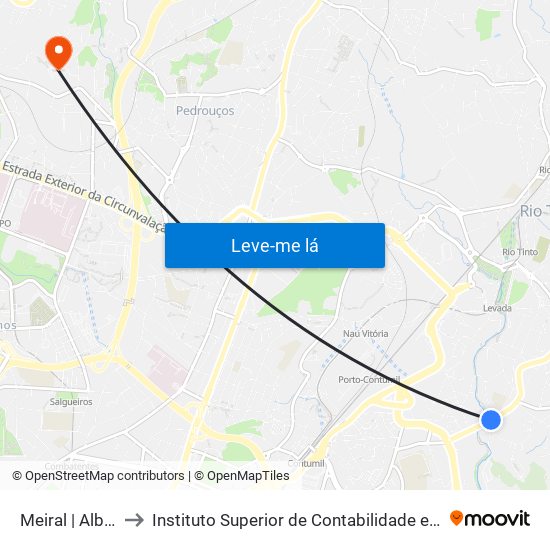 Meiral | Albuquerque to Instituto Superior de Contabilidade e Administração do Porto map