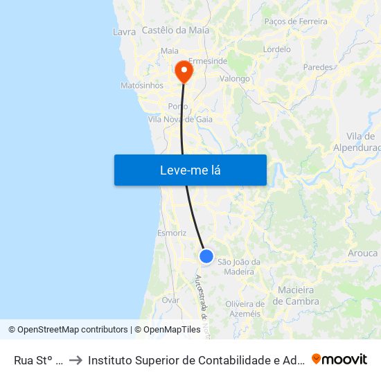 Rua Stº André to Instituto Superior de Contabilidade e Administração do Porto map
