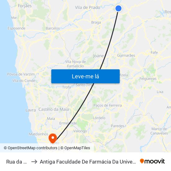 Rua da Costa to Antiga Faculdade De Farmácia Da Universidade Do Porto map