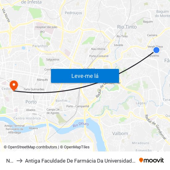 Noé to Antiga Faculdade De Farmácia Da Universidade Do Porto map