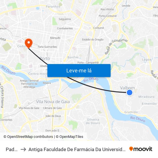 Padrão to Antiga Faculdade De Farmácia Da Universidade Do Porto map