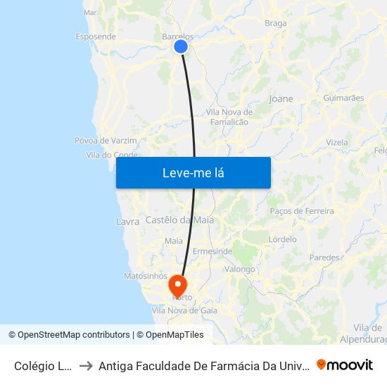 Colégio La Salle to Antiga Faculdade De Farmácia Da Universidade Do Porto map