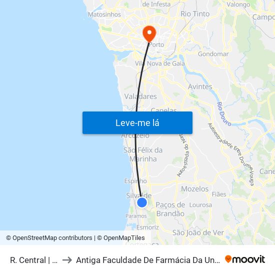 R. Central to Antiga Faculdade De Farmácia Da Universidade Do Porto map