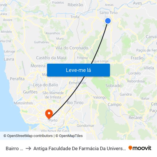 Bairro Alto to Antiga Faculdade De Farmácia Da Universidade Do Porto map