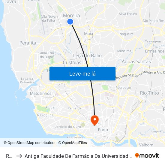 Real to Antiga Faculdade De Farmácia Da Universidade Do Porto map