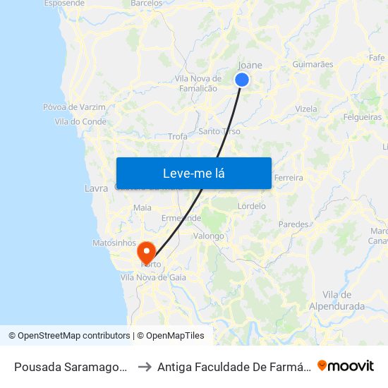 Pousada Saramagos (S. Martinho) | Ciclista to Antiga Faculdade De Farmácia Da Universidade Do Porto map