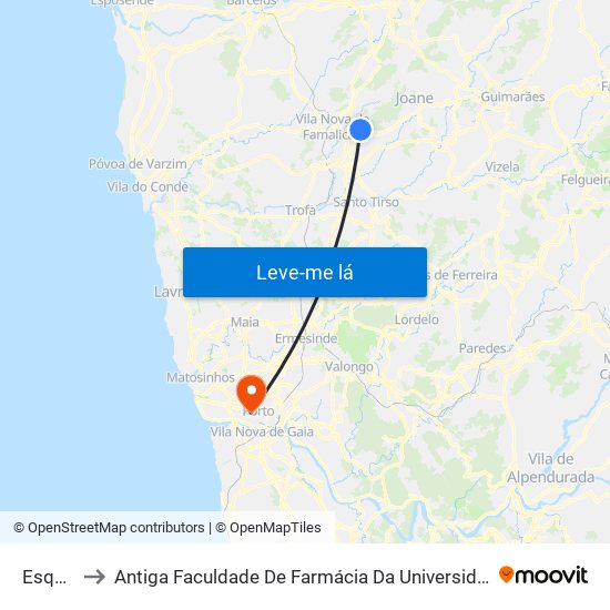 Esquivó to Antiga Faculdade De Farmácia Da Universidade Do Porto map