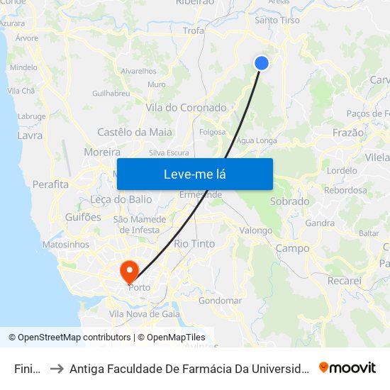 Finieco to Antiga Faculdade De Farmácia Da Universidade Do Porto map