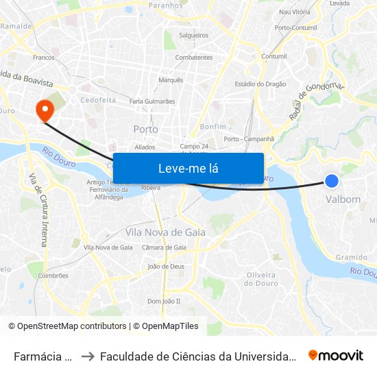 Farmácia Nova to Faculdade de Ciências da Universidade do Porto map