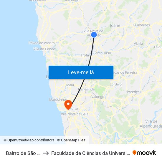 Bairro de São Vicente to Faculdade de Ciências da Universidade do Porto map