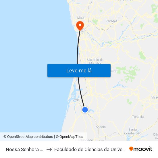 Nossa Senhora de Fátima to Faculdade de Ciências da Universidade do Porto map