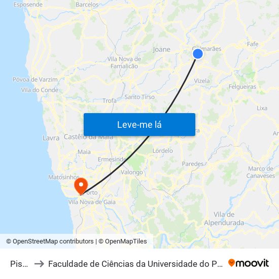 Pisca to Faculdade de Ciências da Universidade do Porto map