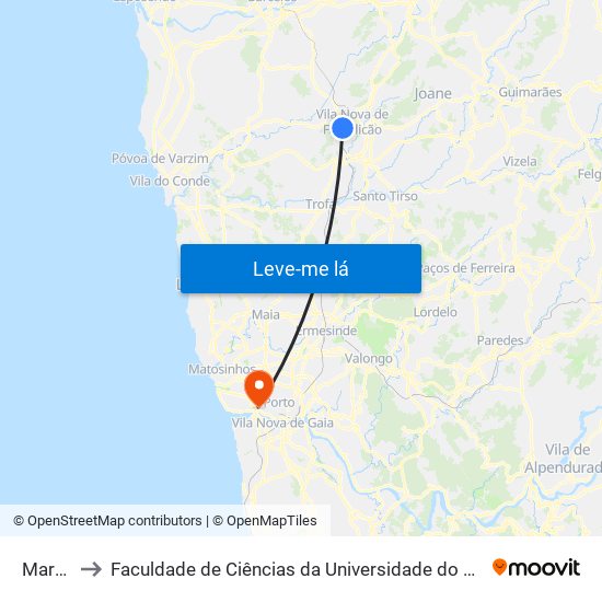 Marco to Faculdade de Ciências da Universidade do Porto map